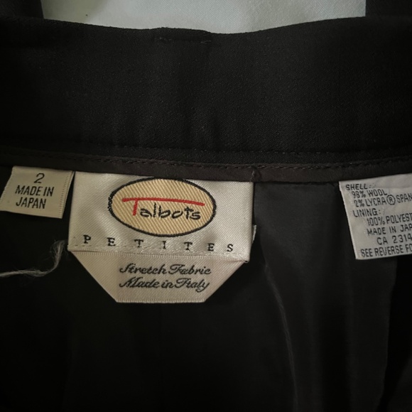 Talbots Black WOOL Slacks Size 2P - Picture 2 of 5